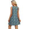 imageOFEEFAN Summer Dresses for Women Casual Sundress with Pocket Beach Cover Up SwimsuitBlue Floral