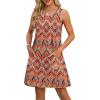 imageOFEEFAN Summer Dresses for Women Casual Sundress with Pocket Beach Cover Up SwimsuitBoho Print