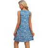 imageOFEEFAN Summer Dresses for Women Casual Sundress with Pocket Beach Cover Up SwimsuitC Blue Floral