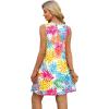 imageOFEEFAN Summer Dresses for Women Casual Sundress with Pocket Beach Cover Up SwimsuitColorful Print