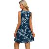 imageOFEEFAN Summer Dresses for Women Casual Sundress with Pocket Beach Cover Up SwimsuitDark Blue Flowers
