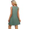 imageOFEEFAN Summer Dresses for Women Casual Sundress with Pocket Beach Cover Up SwimsuitGreen