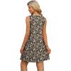 imageOFEEFAN Summer Dresses for Women Casual Sundress with Pocket Beach Cover Up SwimsuitGreen Print