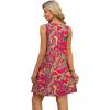 imageOFEEFAN Summer Dresses for Women Casual Sundress with Pocket Beach Cover Up SwimsuitHot Pink Print