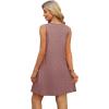 imageOFEEFAN Summer Dresses for Women Casual Sundress with Pocket Beach Cover Up SwimsuitPink
