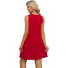 imageOFEEFAN Summer Dresses for Women Casual Sundress with Pocket Beach Cover Up SwimsuitRed