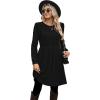 imageOFEEFAN Womens Fall Dresses Crew Neck Long Sleeve Winter Knit Sweater Dress 2024Ribbedblack