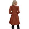 imageOFEEFAN Womens Fall Dresses Crew Neck Long Sleeve Winter Knit Sweater Dress 2024Ribbedcaramel