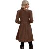 imageOFEEFAN Womens Fall Dresses Crew Neck Long Sleeve Winter Knit Sweater Dress 2024Ribbeddarkbrown