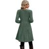 imageOFEEFAN Womens Fall Dresses Crew Neck Long Sleeve Winter Knit Sweater Dress 2024Ribbedgreen