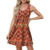 imageOFEEFAN Womens Summer Dresses 2025 V Neck Sleeveless Sundresses with Pockets Beach Vacation Clothes FloralPlainA Floral 04