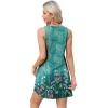 imageOFEEFAN Womens Summer Dresses 2025 V Neck Sleeveless Sundresses with Pockets Beach Vacation Clothes FloralPlainA Floral 09