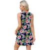 imageOFEEFAN Womens Summer Dresses 2025 V Neck Sleeveless Sundresses with Pockets Beach Vacation Clothes FloralPlainA Floral 19
