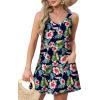 imageOFEEFAN Womens Summer Dresses 2025 V Neck Sleeveless Sundresses with Pockets Beach Vacation Clothes FloralPlainA Floral 19