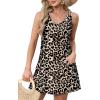 imageOFEEFAN Womens Summer Dresses 2025 V Neck Sleeveless Sundresses with Pockets Beach Vacation Clothes FloralPlainA Floral 20