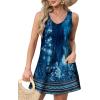 imageOFEEFAN Womens Summer Dresses 2025 V Neck Sleeveless Sundresses with Pockets Beach Vacation Clothes FloralPlainA Floral 26