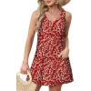 imageOFEEFAN Womens Summer Dresses 2025 V Neck Sleeveless Sundresses with Pockets Beach Vacation Clothes FloralPlainA Floral 31