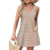 imageOFEEFAN Womens Summer Dresses 2025 V Neck Sleeveless Sundresses with Pockets Beach Vacation Clothes FloralPlainA Floral 39