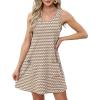 imageOFEEFAN Womens Summer Dresses 2025 V Neck Sleeveless Sundresses with Pockets Beach Vacation Clothes FloralPlainA Floral 39