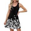 imageOFEEFAN Womens Summer Dresses 2025 V Neck Sleeveless Sundresses with Pockets Beach Vacation Clothes FloralPlainA Floral 43