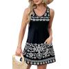 imageOFEEFAN Womens Summer Dresses 2025 V Neck Sleeveless Sundresses with Pockets Beach Vacation Clothes FloralPlainA Floral 44