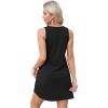 imageOFEEFAN Womens Summer Dresses 2025 V Neck Sleeveless Sundresses with Pockets Beach Vacation Clothes FloralPlainB Plain Black