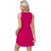 imageOFEEFAN Womens Summer Dresses 2025 V Neck Sleeveless Sundresses with Pockets Beach Vacation Clothes FloralPlainB Plain Pink