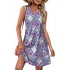 imageOFEEFAN Summer Dresses for Women Casual Sundress with Pocket Beach Cover Up SwimsuitArgyle