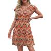 imageOFEEFAN Summer Dresses for Women Beach Cover Ups for Women with Pockets V Neck Swimsuit Loose FitBohemia