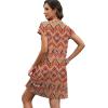 imageOFEEFAN Summer Dresses for Women Beach Cover Ups for Women with Pockets V Neck Swimsuit Loose FitBohemia