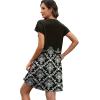 imageOFEEFAN Summer Dresses for Women Beach Cover Ups for Women with Pockets V Neck Swimsuit Loose FitPrint Black
