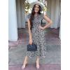 imageOFEEFAN Womens Casual Maxi Dresses with Pockets Ruffle Sleeve Smocked Dress XS2XL05 Floral Black
