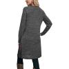 imageOFEEFAN Womens Long Sleeve Tunic Dres Fall Outfits with Pockets ButtonsDark Grey