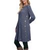 imageOFEEFAN Womens Long Sleeve Tunic Dres Fall Outfits with Pockets ButtonsEa Black Blue