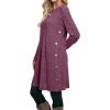imageOFEEFAN Womens Long Sleeve Tunic Dres Fall Outfits with Pockets ButtonsEb Purple