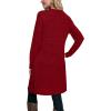 imageOFEEFAN Womens Long Sleeve Tunic Dres Fall Outfits with Pockets ButtonsEc Burn Red