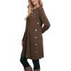 imageOFEEFAN Womens Long Sleeve Tunic Dres Fall Outfits with Pockets ButtonsEf Chocolate