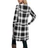 imageOFEEFAN Womens Long Sleeve Tunic Dres Fall Outfits with Pockets ButtonsEg Black White Grid