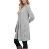 imageOFEEFAN Womens Long Sleeve Tunic Dres Fall Outfits with Pockets ButtonsGe Light Grey
