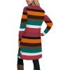 imageOFEEFAN Womens Long Sleeve Tunic Dres Fall Outfits with Pockets ButtonsGl Multicolor Stripes