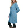 imageOFEEFAN Womens Long Sleeve Tunic Dres Fall Outfits with Pockets ButtonsGr Light Blue