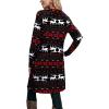 imageOFEEFAN Womens Long Sleeve Tunic Dres Fall Outfits with Pockets ButtonsGs Christmas Elk