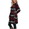 imageOFEEFAN Womens Long Sleeve Tunic Dres Fall Outfits with Pockets ButtonsGs Christmas Elk