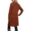 imageOFEEFAN Womens Long Sleeve Tunic Dres Fall Outfits with Pockets ButtonsGt Deep Caramel