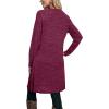 imageOFEEFAN Womens Long Sleeve Tunic Dres Fall Outfits with Pockets ButtonsGu Deep Rose Purple