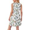 imageOFEEFAN Womens Pleated Front Tank Dresses Fashion Spring Sleeveless Pockets Sundress Casual SummerFloral 02