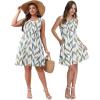 imageOFEEFAN Womens Pleated Front Tank Dresses Fashion Spring Sleeveless Pockets Sundress Casual SummerFloral 02