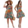 imageOFEEFAN Womens Pleated Front Tank Dresses Fashion Spring Sleeveless Pockets Sundress Casual SummerFloral 03