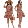 imageOFEEFAN Womens Pleated Front Tank Dresses Fashion Spring Sleeveless Pockets Sundress Casual SummerFloral 04