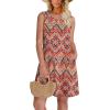 imageOFEEFAN Womens Pleated Front Tank Dresses Fashion Spring Sleeveless Pockets Sundress Casual SummerFloral 04